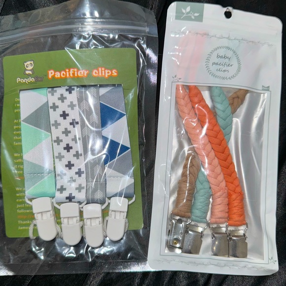 Never been opened pacifier clips. Total of 8. Brand new. Baby girl. Baby boy. - Picture 1 of 1
